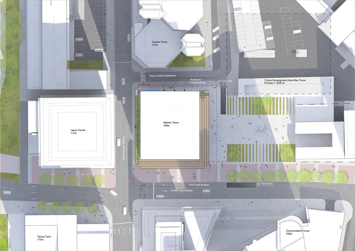 bjarke ingels group BIG metz mixed use tower frankfurt germany designboom