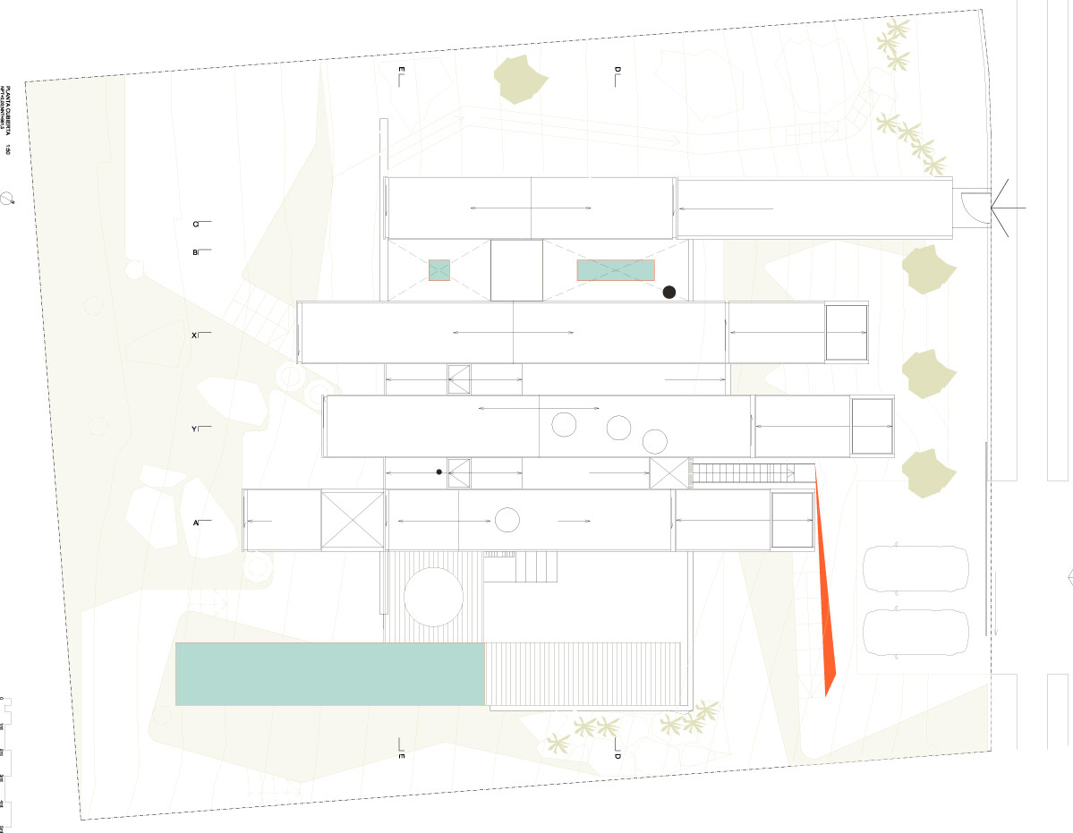 casa oruga/ caterpillar house by sebastian irarrazaval 