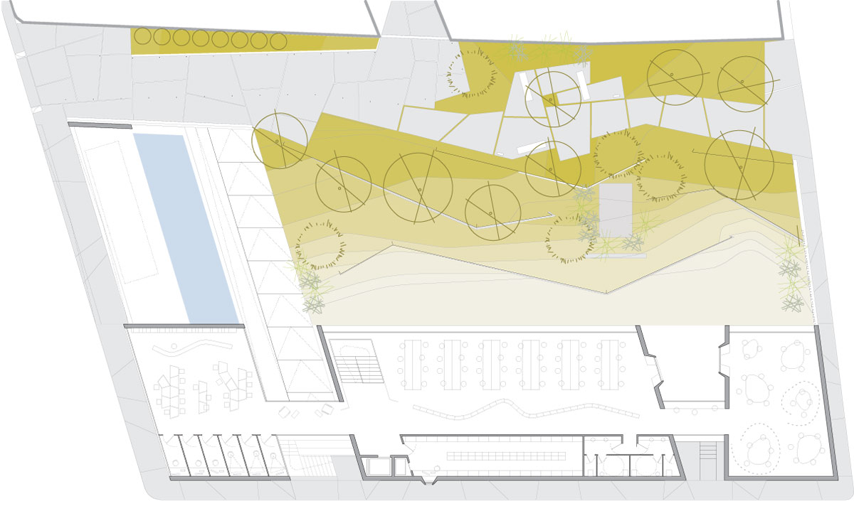 castroferro arquitectos: elevated concrete library in malaga 