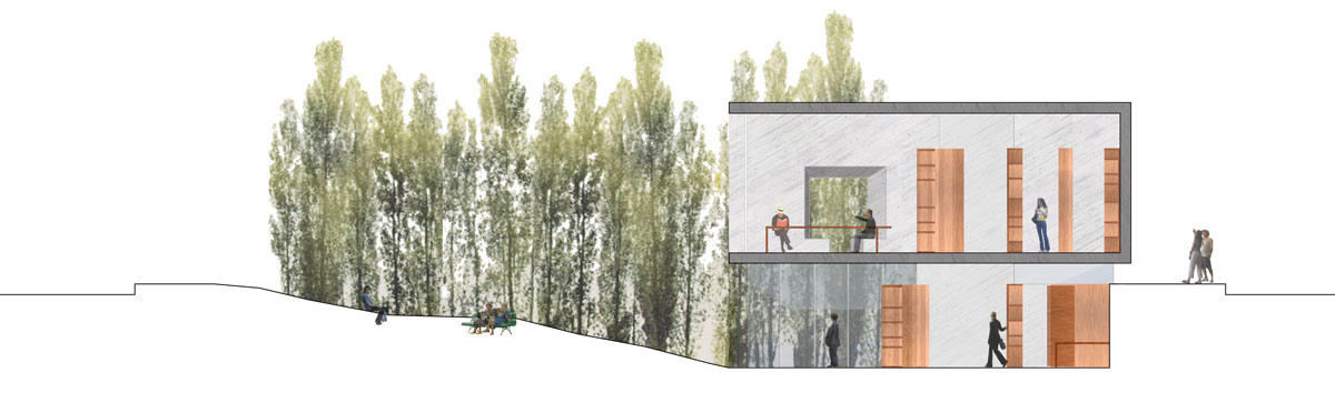 castroferro arquitectos: elevated concrete library in malaga 