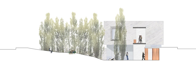 castroferro arquitectos: elevated concrete library in malaga 