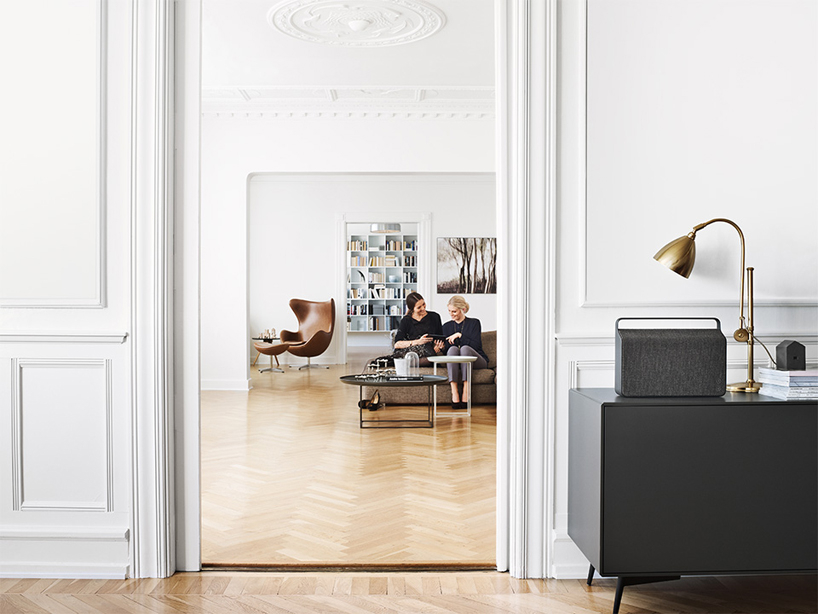 copenhagen wireless loudspeaker by VIFA features custom kvadrat cover