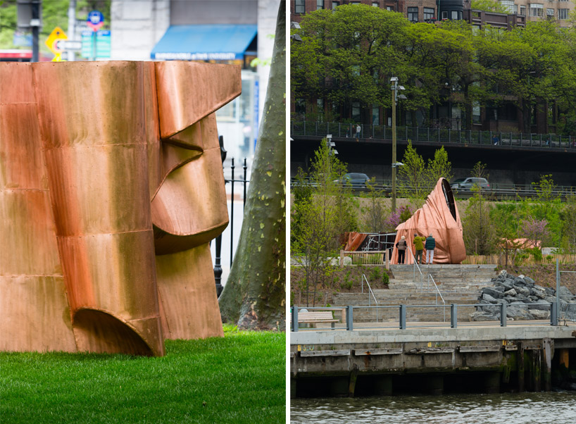 danh vo places full-scale deconstructed statue of liberty around NYC 