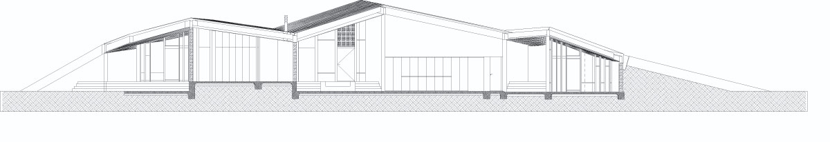 dekleva gregoric\'s clifftop house watches over the ocean