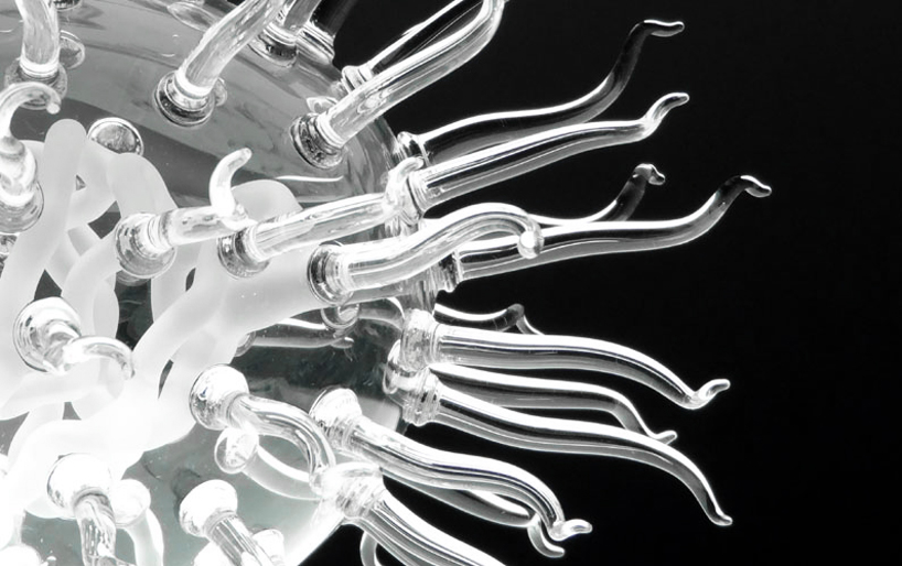 delicate glass sculptures of deadly viruses by luke jerram