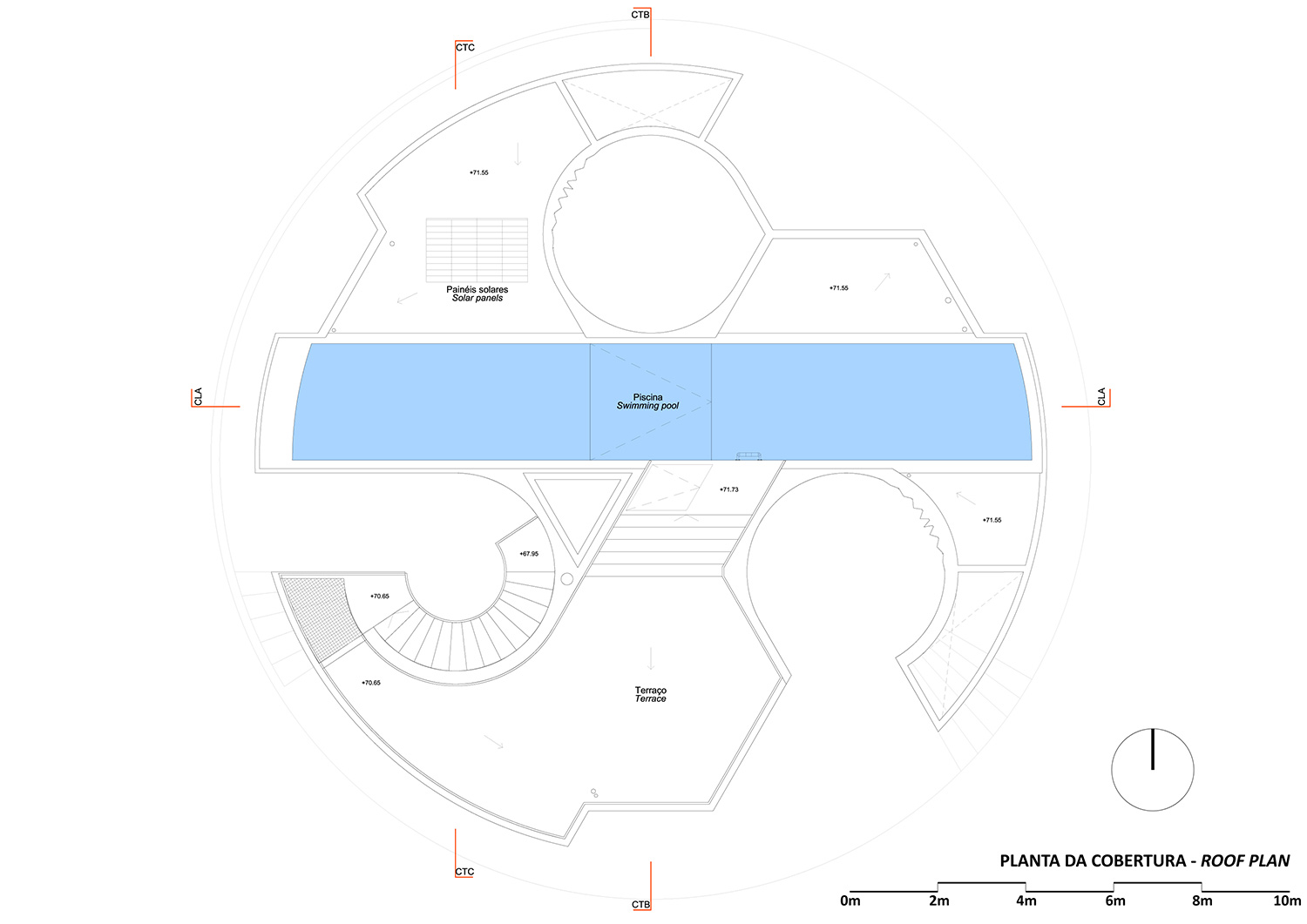 double(o) studio casa trevo trefoil house portugal designboom