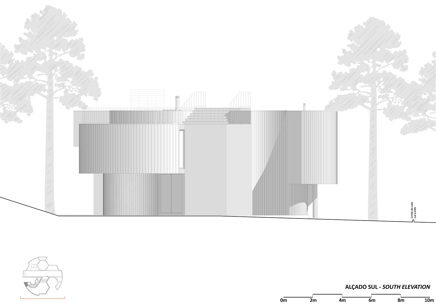 double(o) studio casa trevo trefoil house portugal designboom