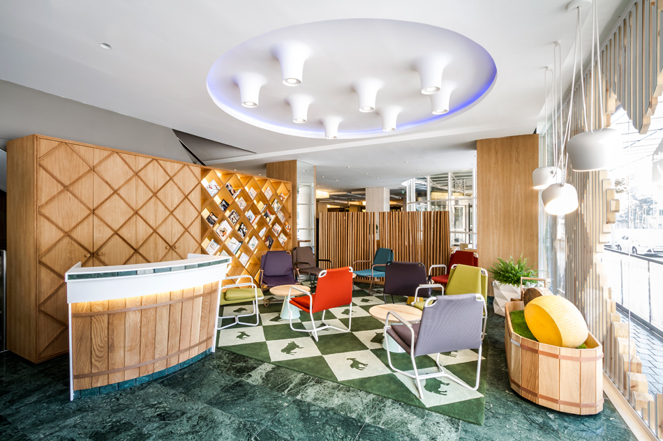 estudiHac cheese bar barcelona hotel melia sarria designboom