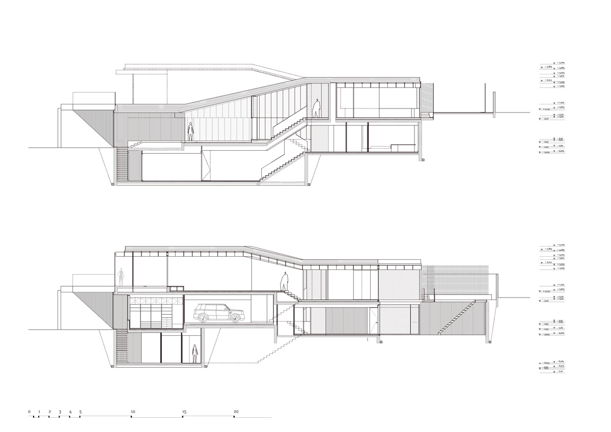 estudio entresitio wraps family home in retractable shutters