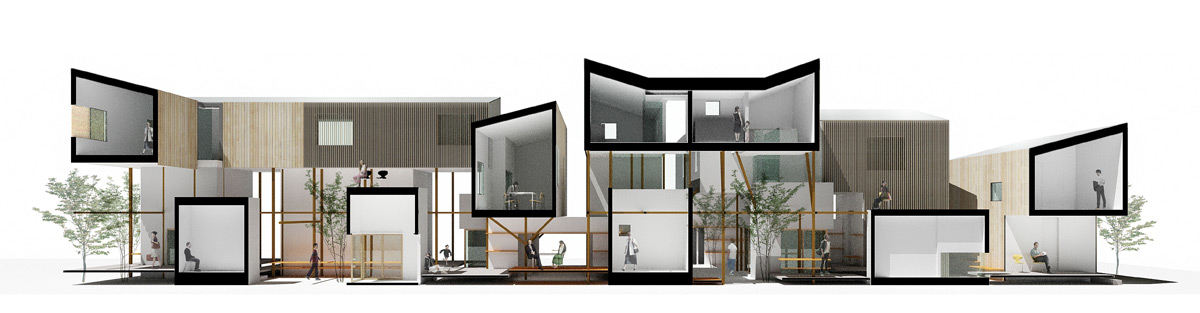 eureka dragon court village designboom 