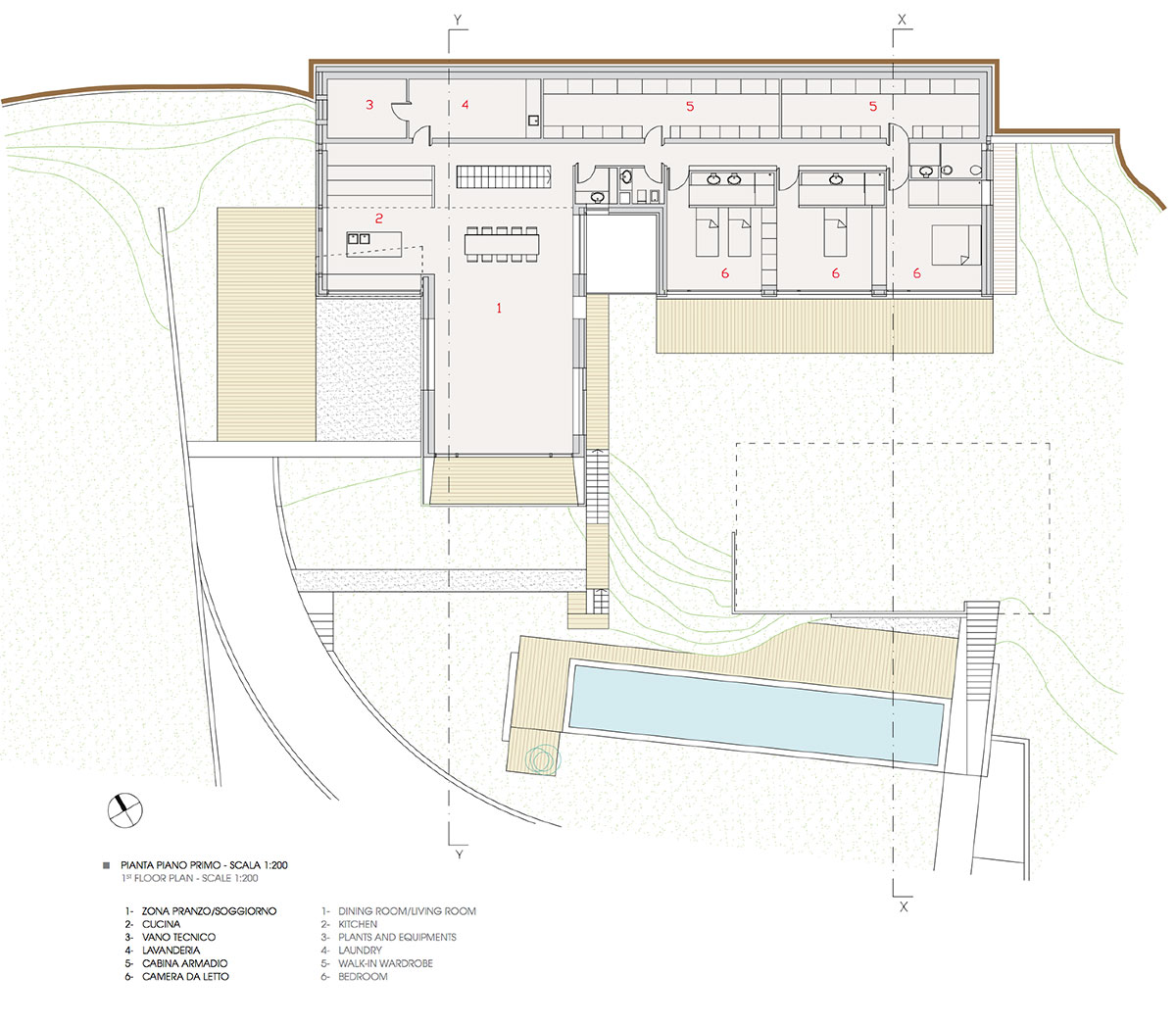 fl architetti construct casa y in the hills of turin