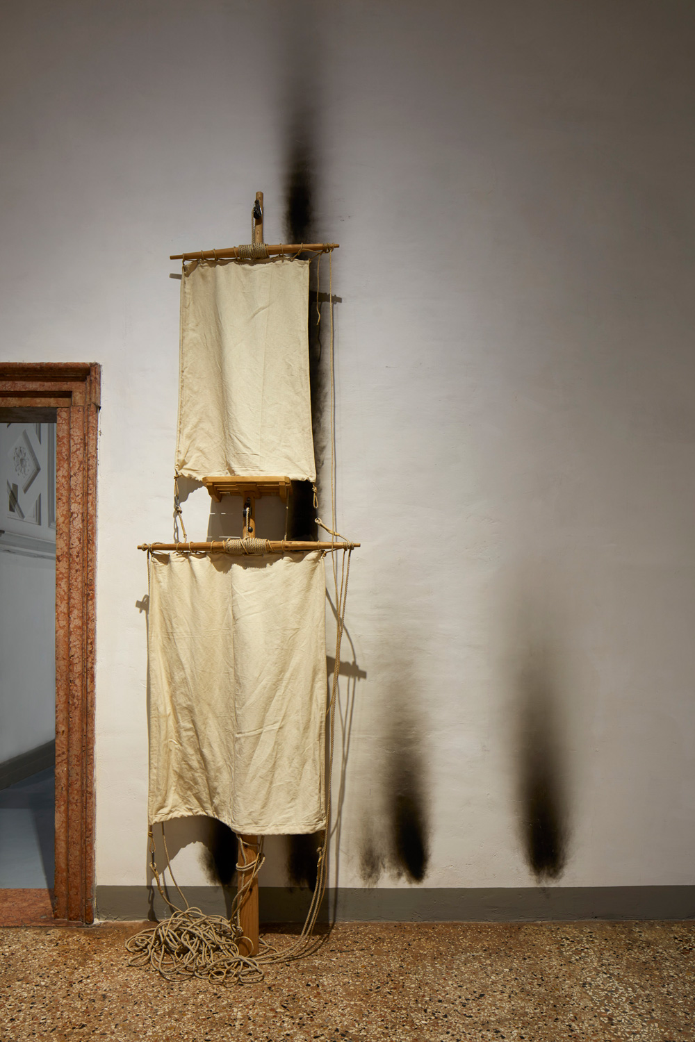 fondazione-prada-jannis-kounellis-retrospective-venice-art-biennale-designboom-16