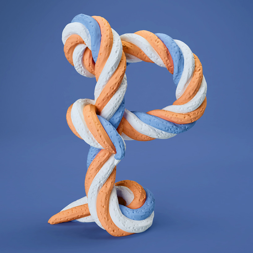 for real sculpts each letter of the alphabet in playful 3D styles