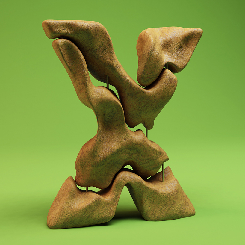 for real sculpts each letter of the alphabet in playful 3D styles