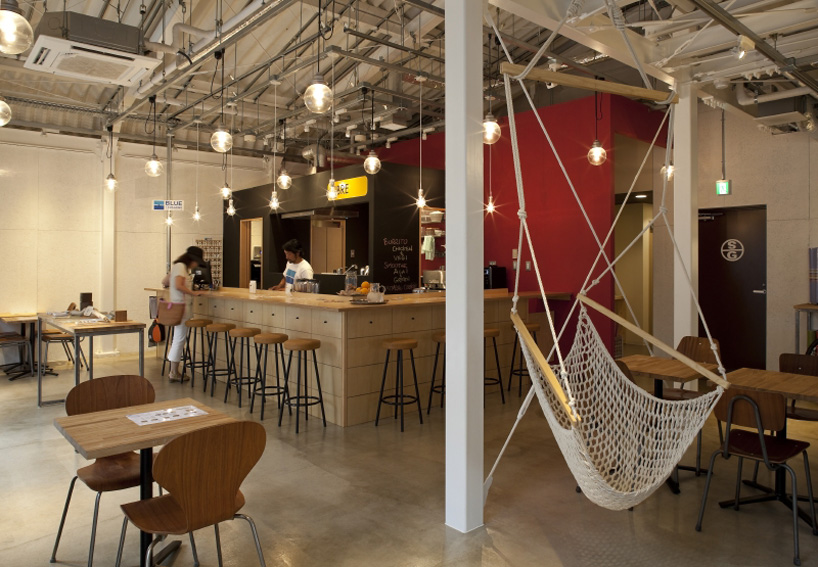 framedesign co blue tamagawa outdoor fitness club railway tokyo designboom