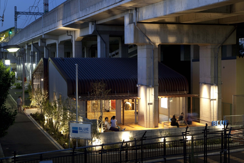 framedesign co blue tamagawa outdoor fitness club railway tokyo designboom