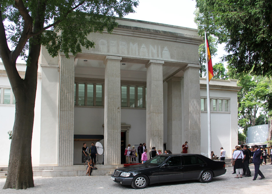 chancellor's bungalow inserted within german pavilion at venice