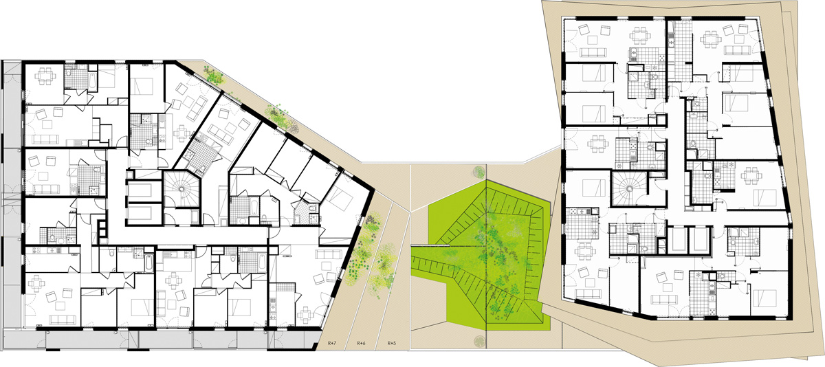 hamonic masson comte vollenweider housing in paris designboom