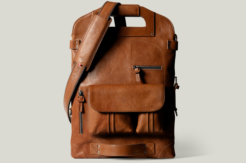 hard graft\'s modular 2unfold tanned leather laptop + tablet bag