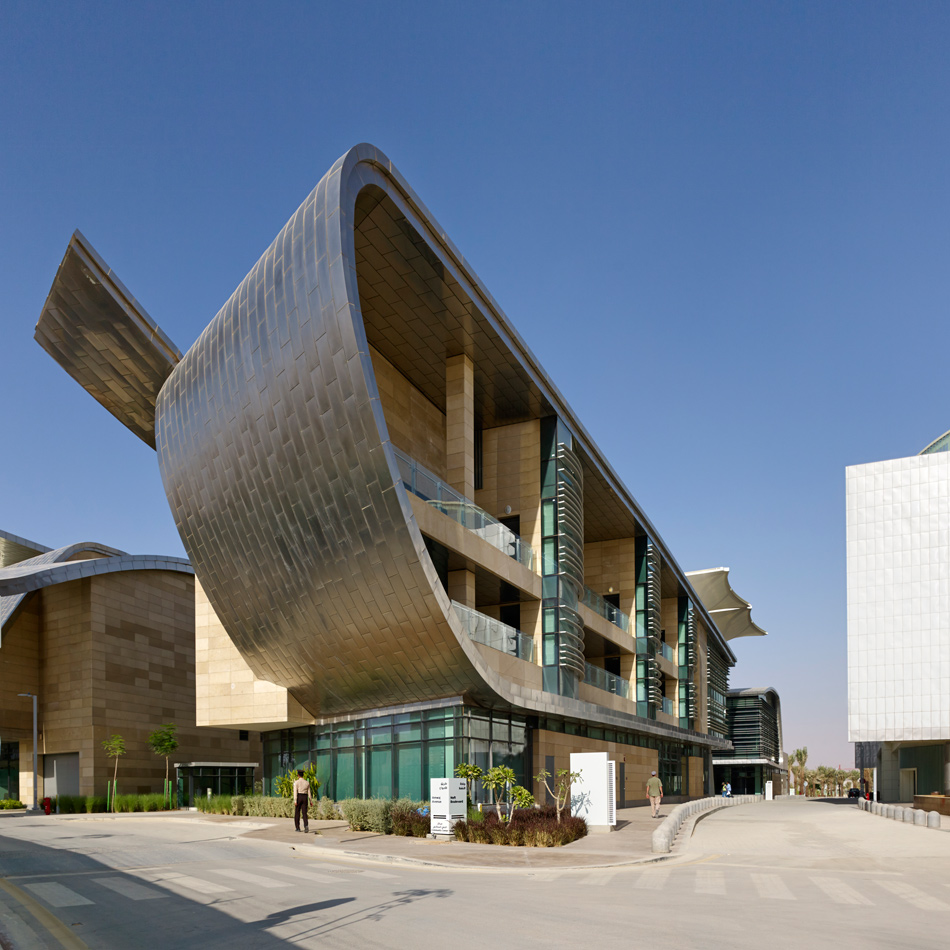 HOK clads community mosque in saudi arabia with perforated patterning