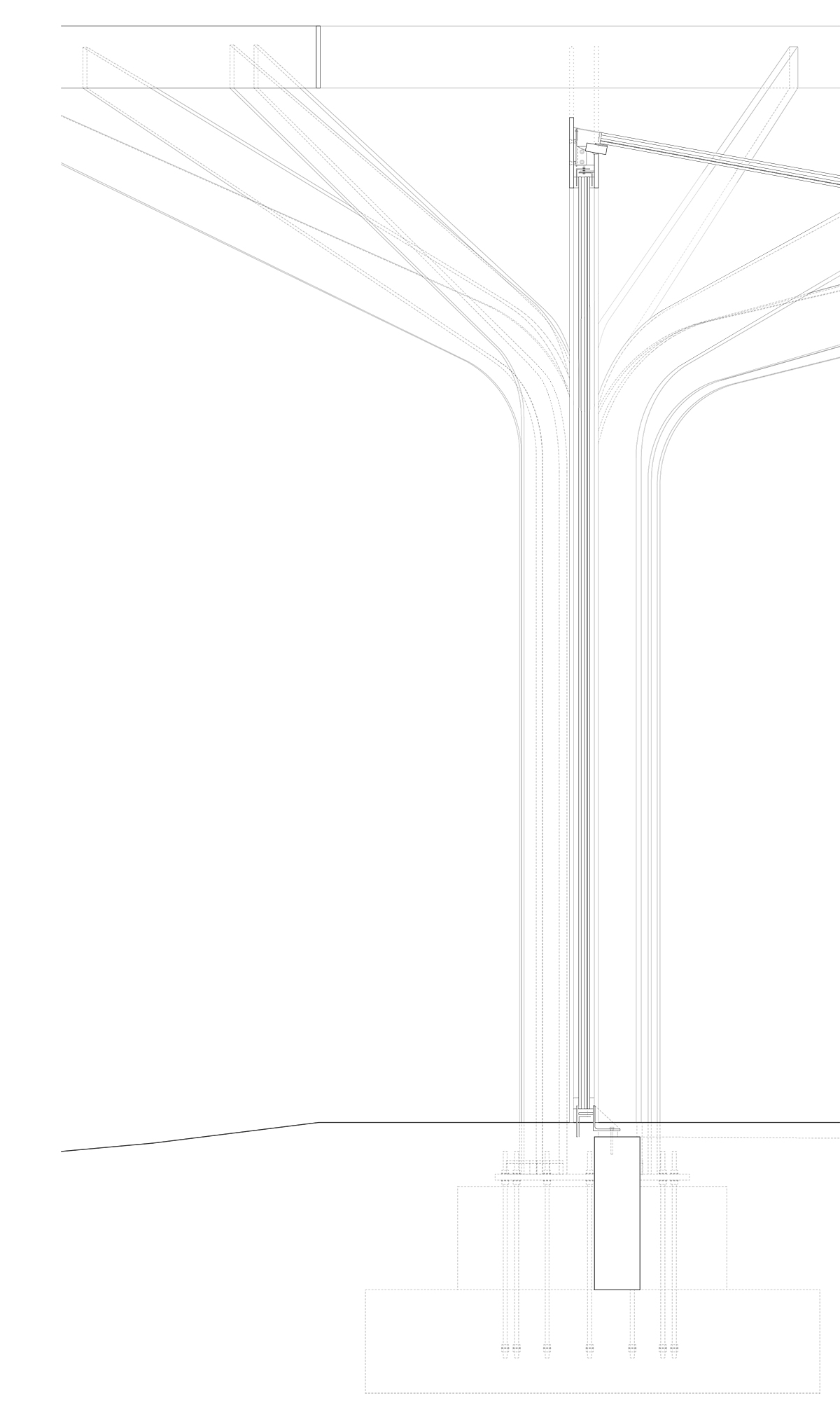 idA\'s steel forest in grueningen, switzerland