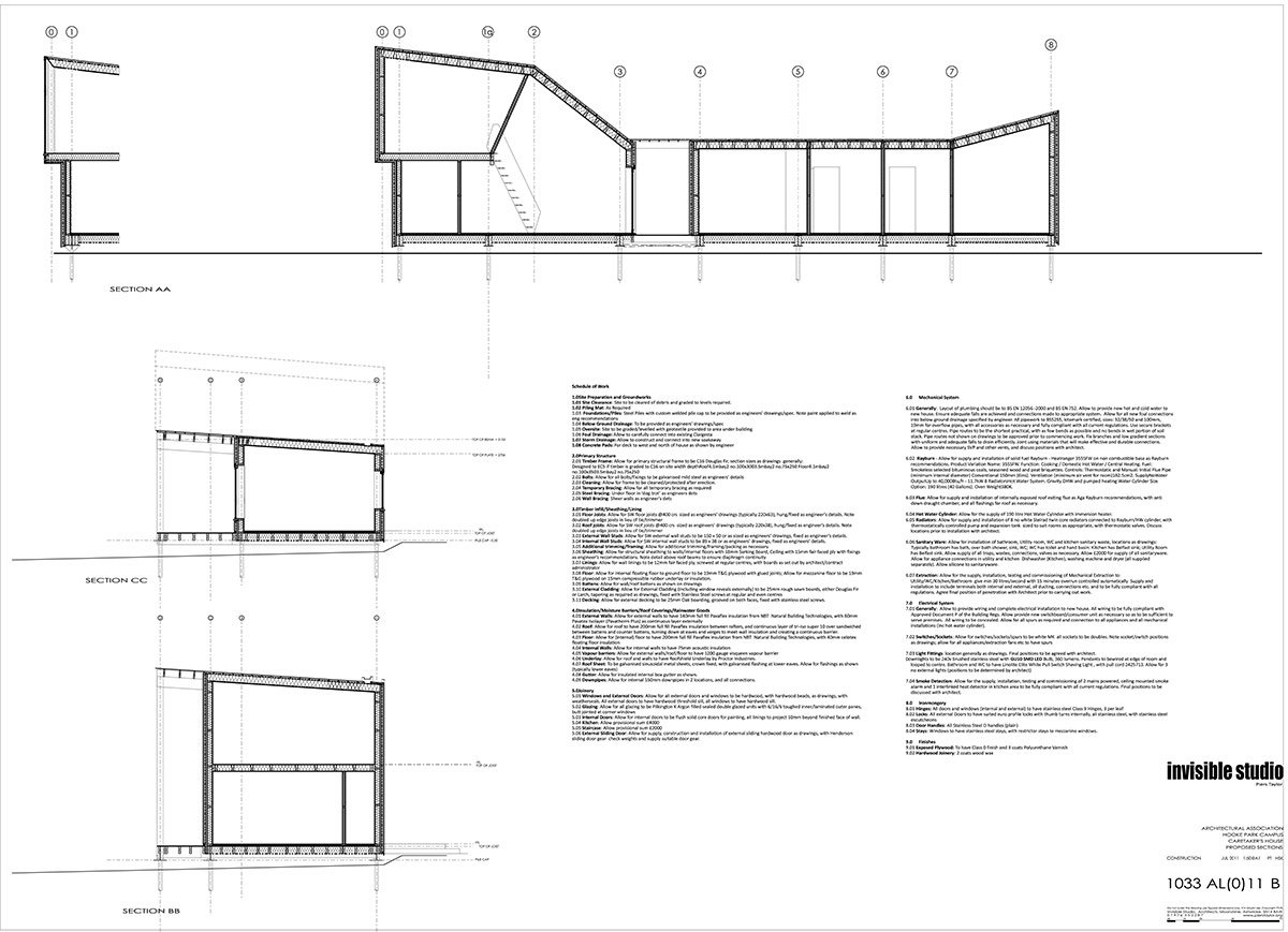 invisible studio designs caretaker's house with a variety of local timber