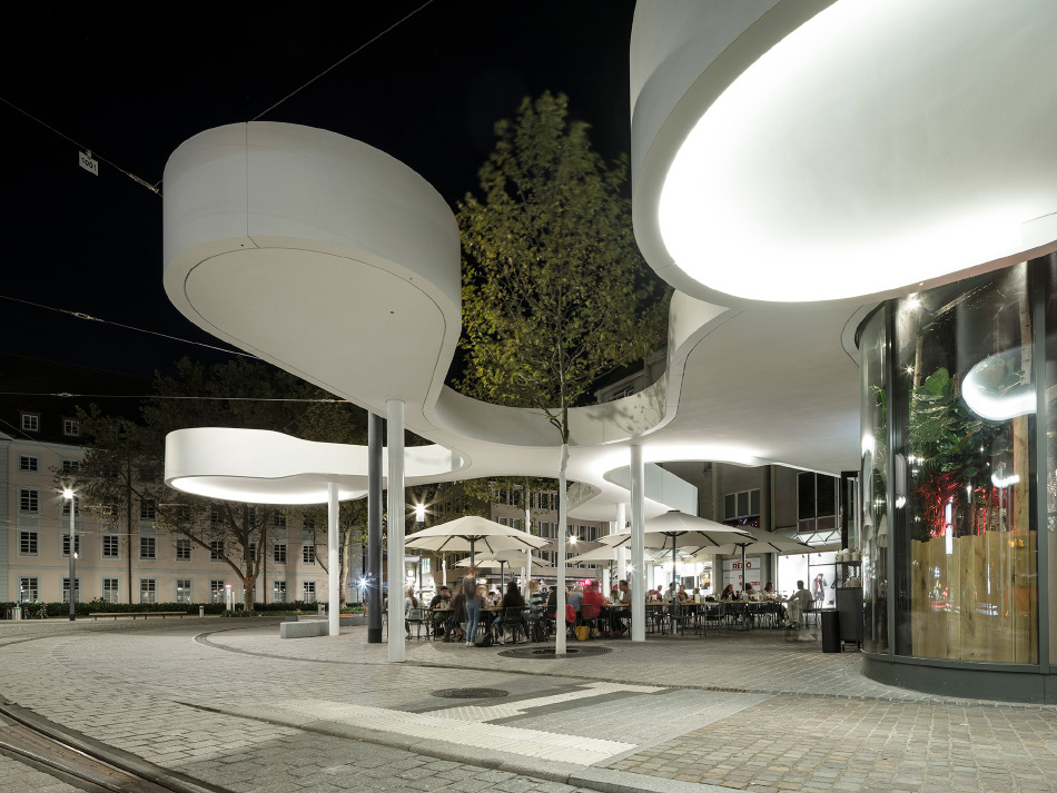 j mayer h pavilion on europaplatz freiburg germany designboom