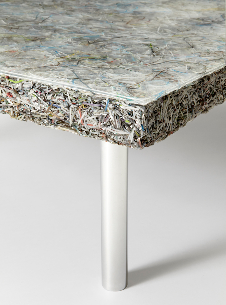 jens praet: shredded magazine furniture