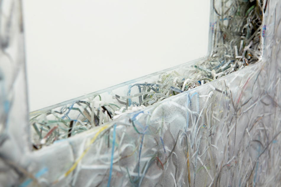 jens praet: shredded magazine furniture