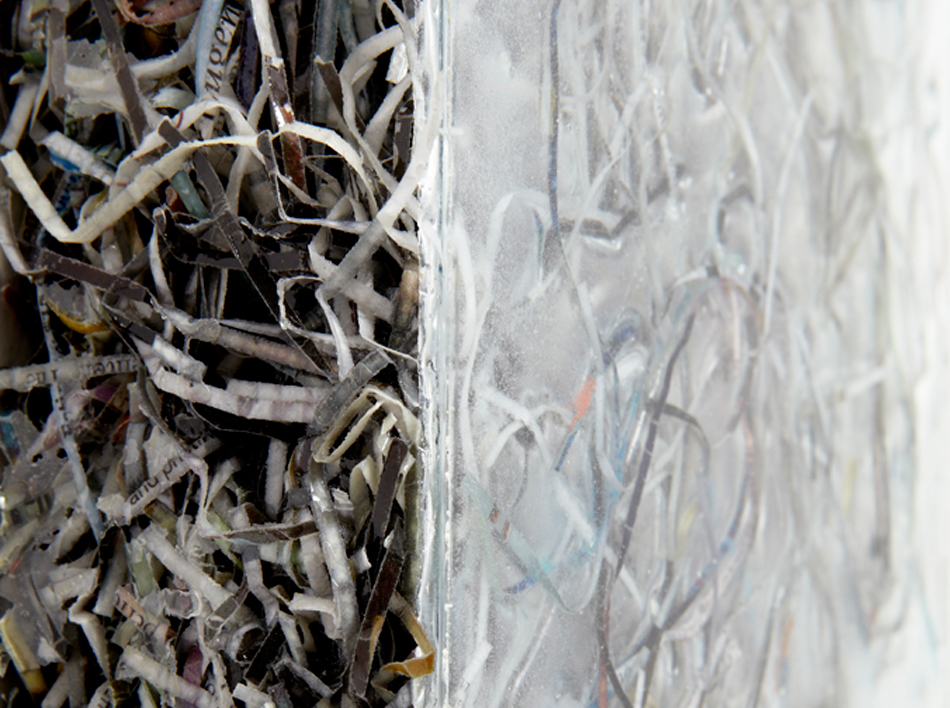 jens praet: shredded magazine furniture