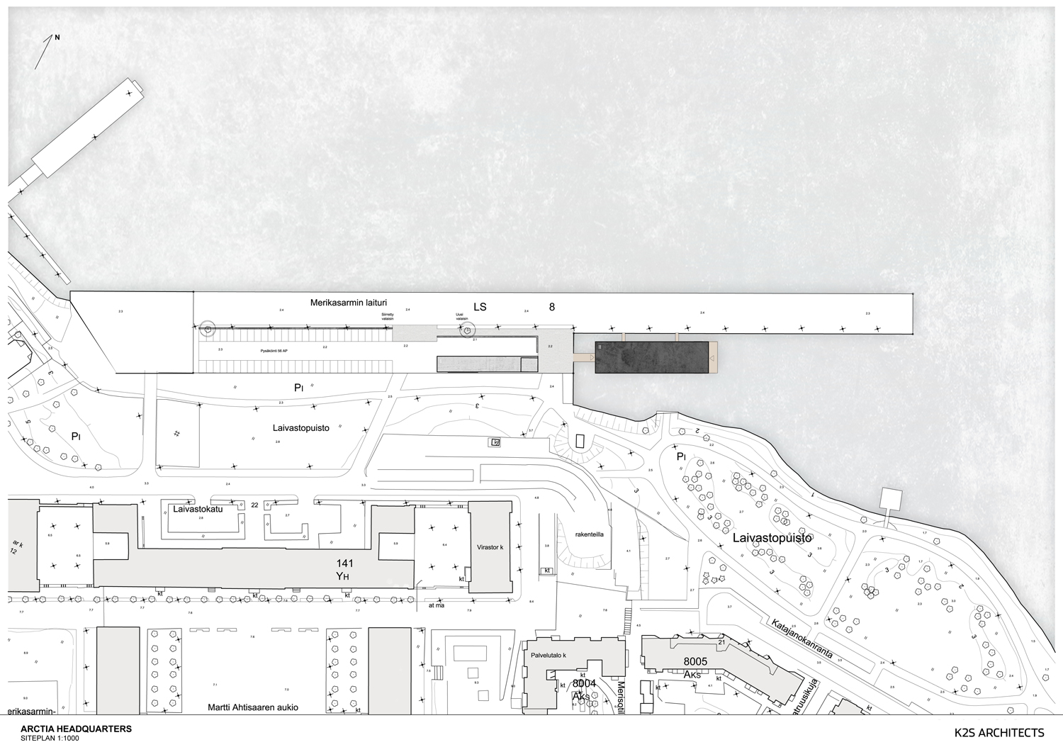 K2S architects arctia ice breaking headquarters helsinki designboom