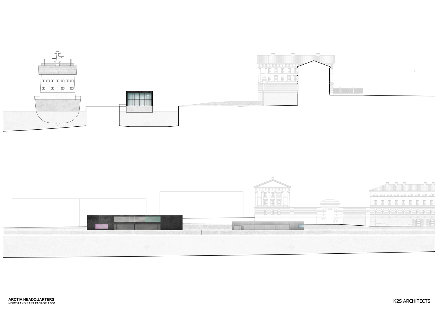 K2S architects arctia ice breaking headquarters helsinki designboom