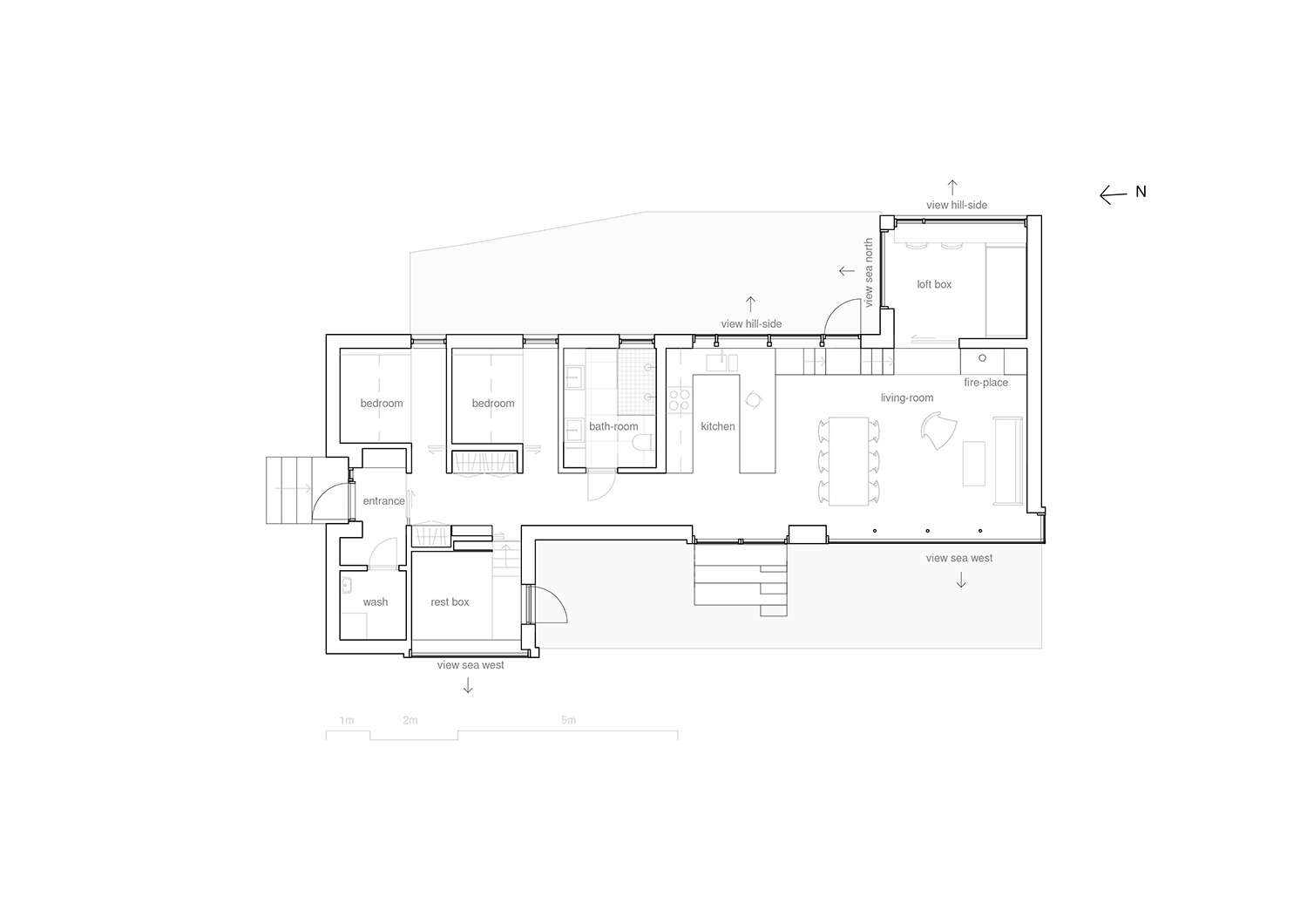 kappland arkitekter places cabin on steep, seaside slope in norwegian island designboom
