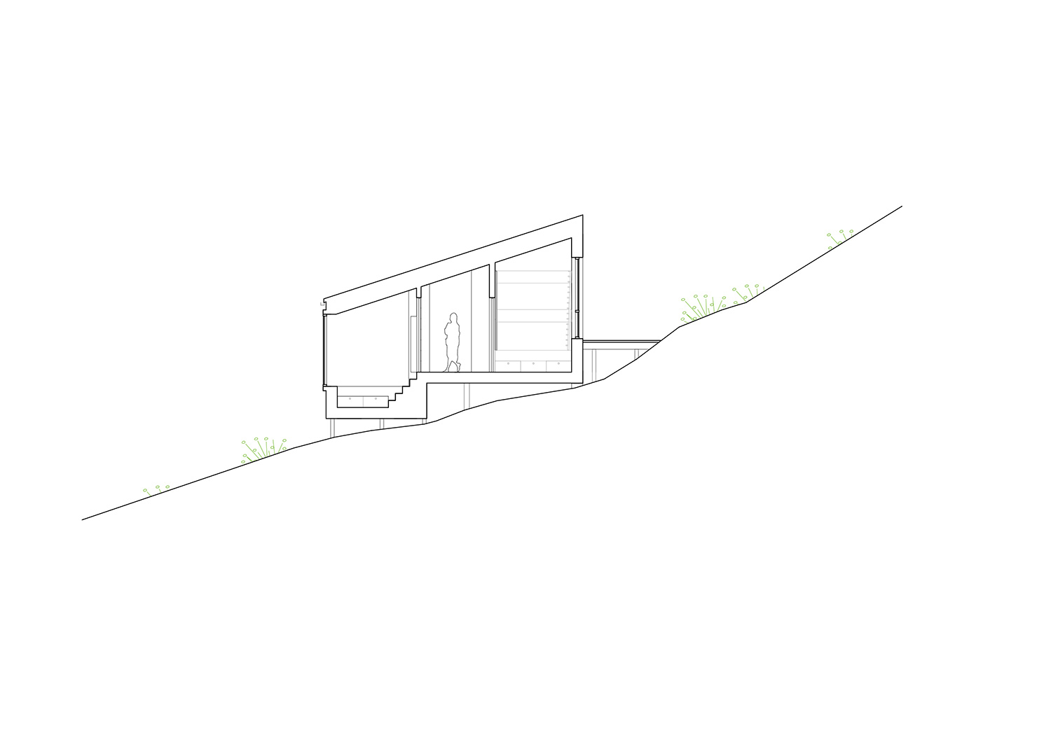 kappland arkitekter places cabin on steep, seaside slope in norwegian island designboom