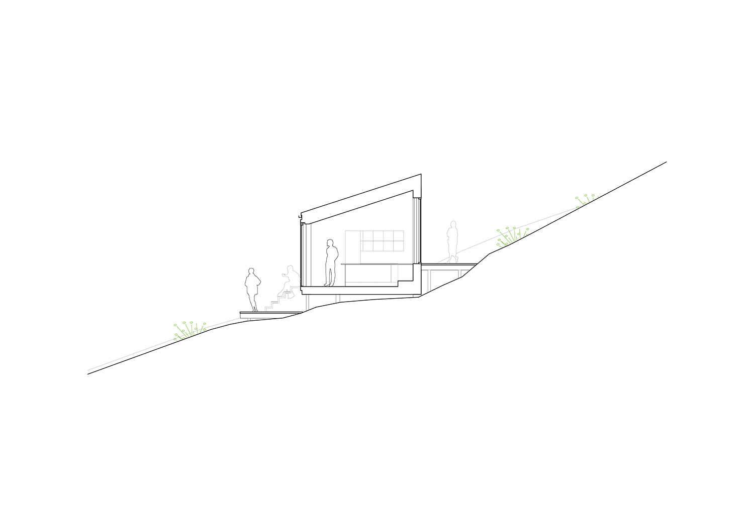 kappland arkitekter places cabin on steep, seaside slope in norwegian island designboom