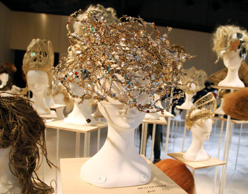 katsuya kamo exhibits 100 couture headpieces