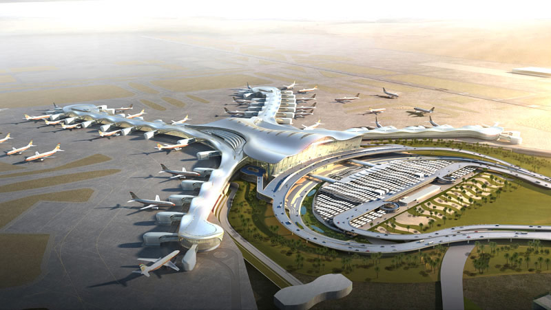 kohn pedersen fox masterplans abu dhabi airport complex