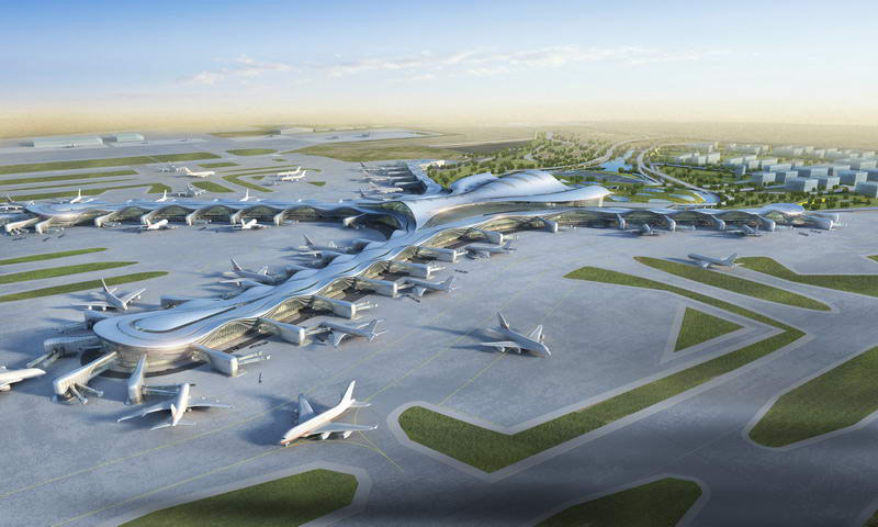 kohn pedersen fox masterplans abu dhabi airport complex