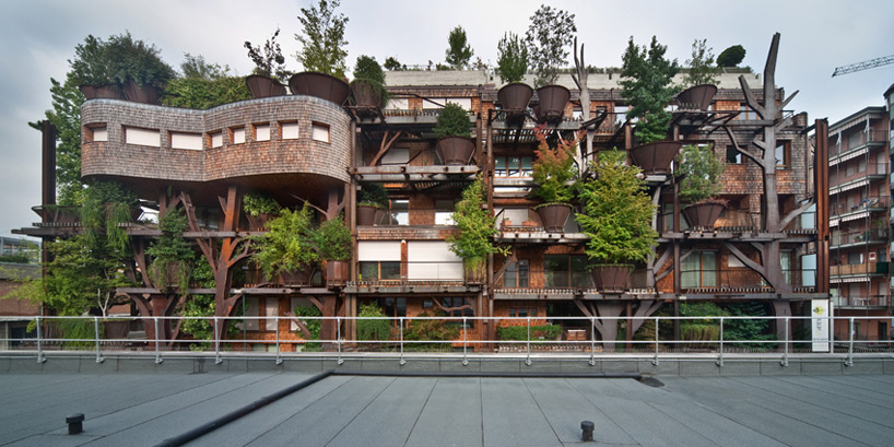 Um edifício composto por 150 árvores