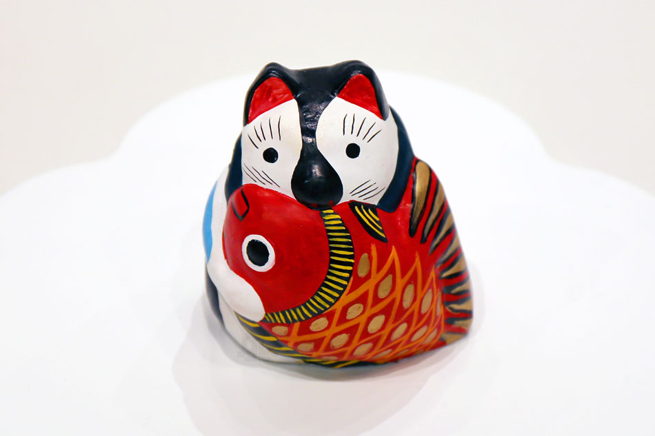 lucky cats exhibition at toraya in tokyo midtown