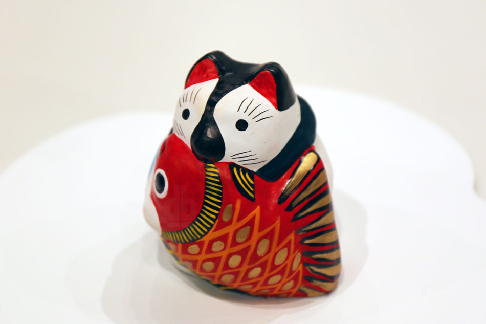 lucky cats exhibition at toraya in tokyo midtown