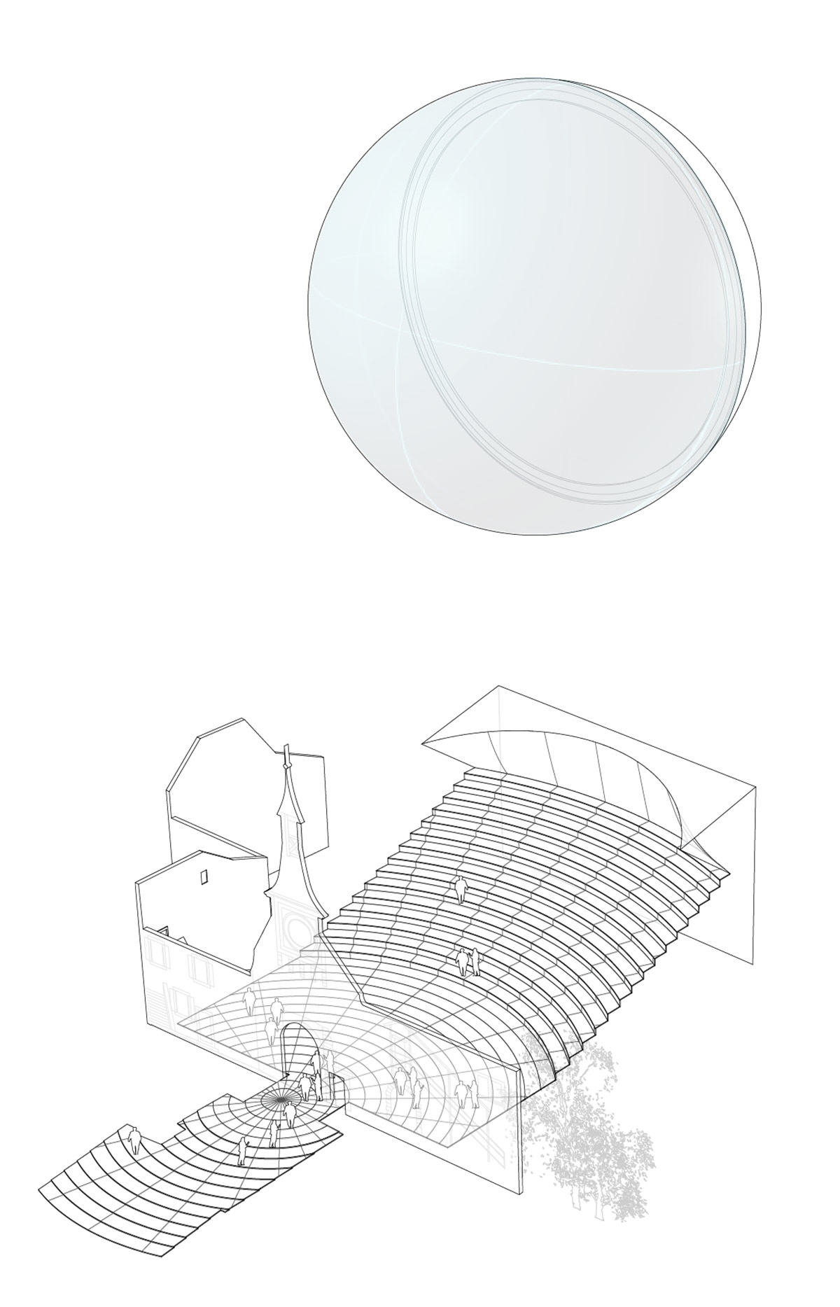 luna by dieter dietz hovers over an outdoor theater