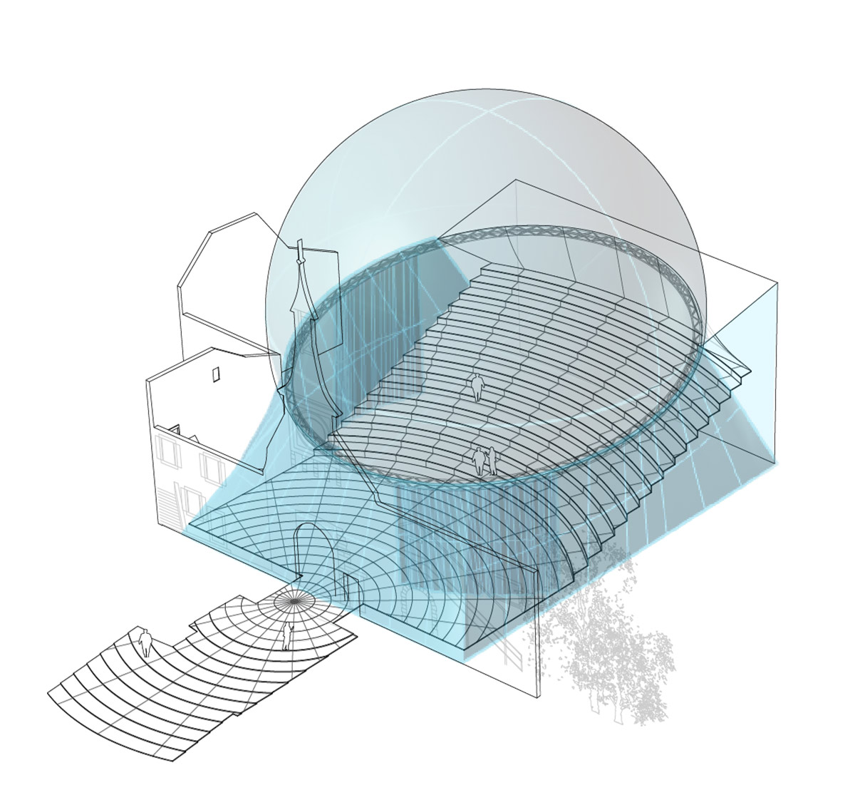 luna by dieter dietz hovers over an outdoor theater