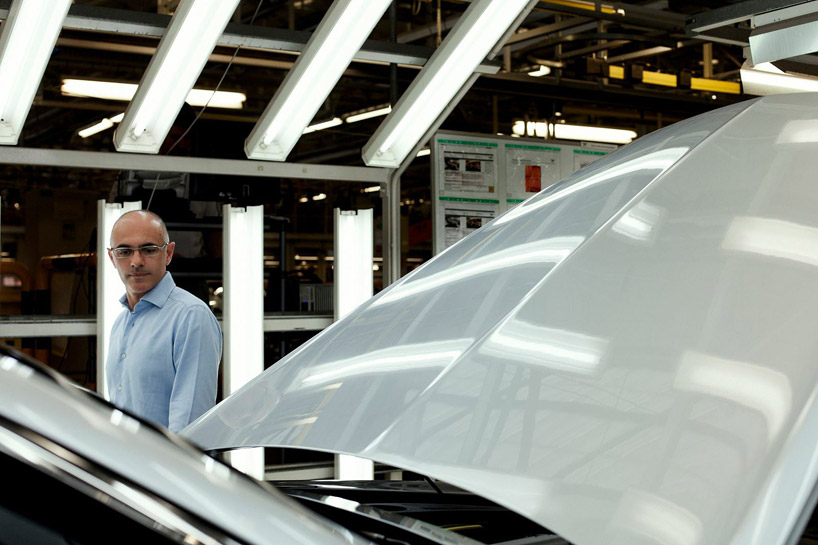 massimo uberti sculpts with neon light for bentley elements