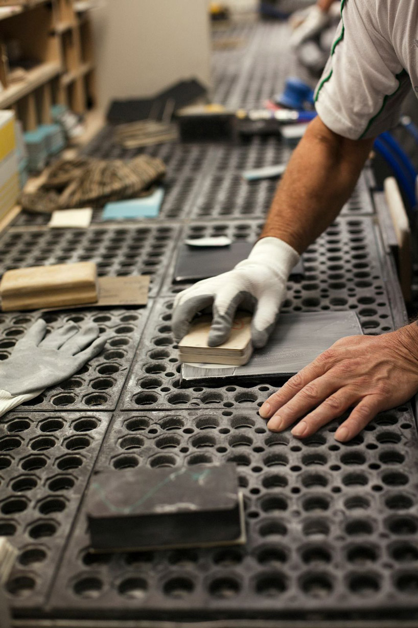 massimo uberti sculpts with neon light for bentley elements