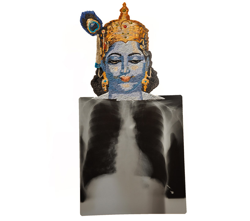 matthew cox embroiders x-rays for thread into plastic