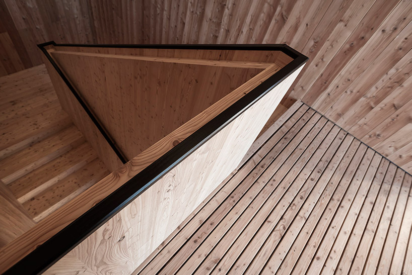 mirko franzoso architetto casa sociale caltron social house cles trentino italy designboom
