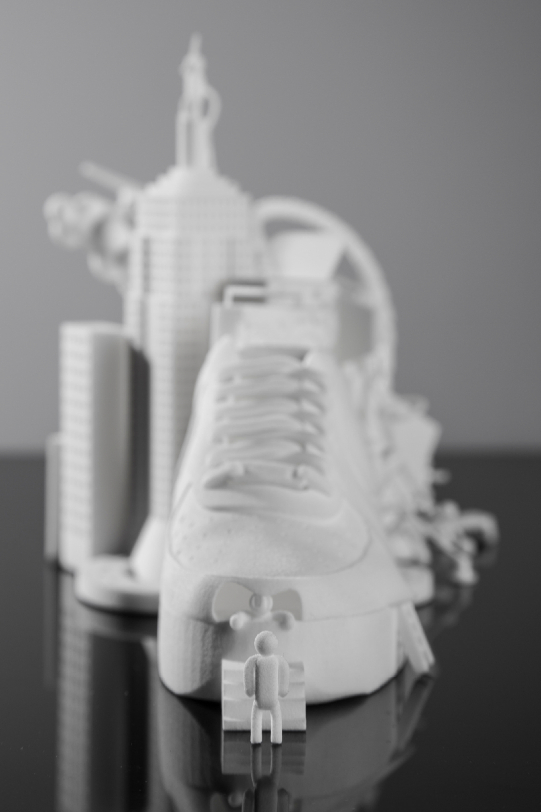 modla + damilola odusote collaborate for 3D printed NIKE air force 1 sculpture