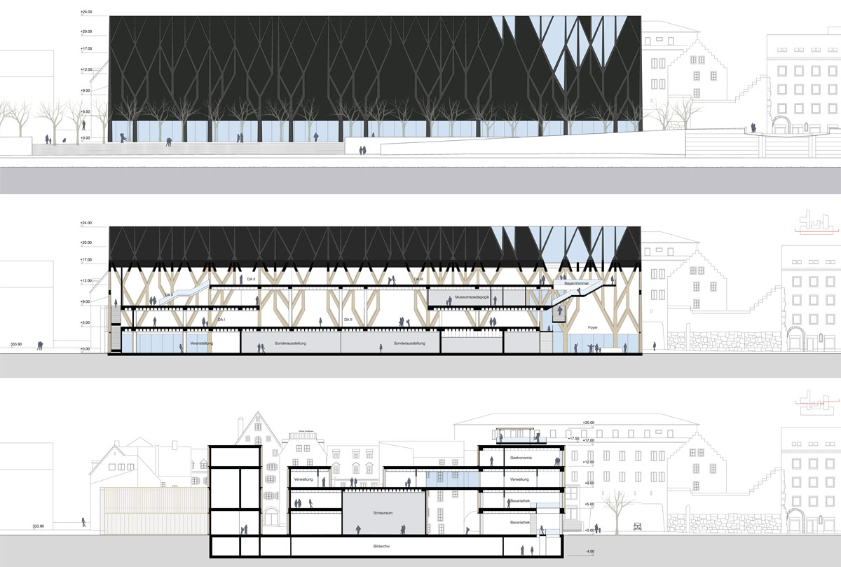 modostudio propose timber-beamed museum of bavarian history