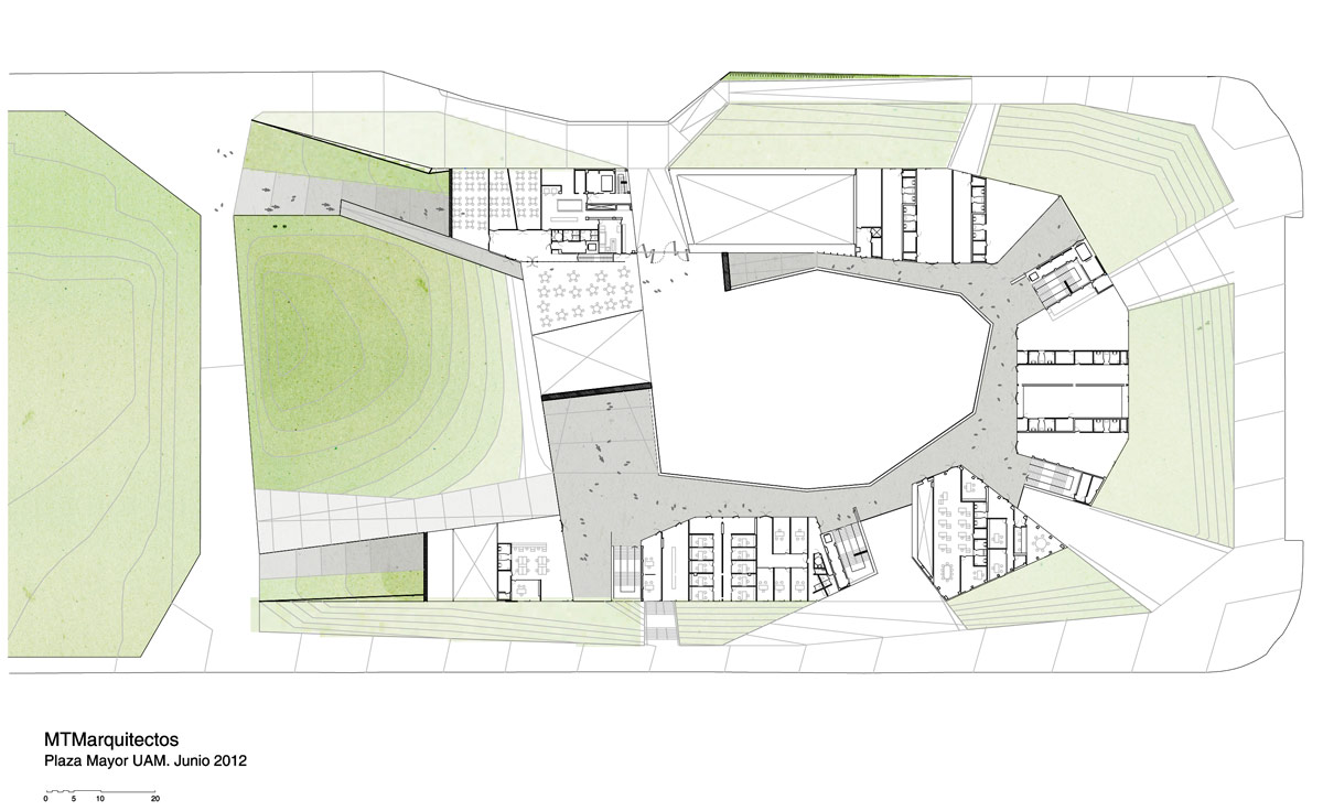mtm arquitectos plaza major UAM designboom
